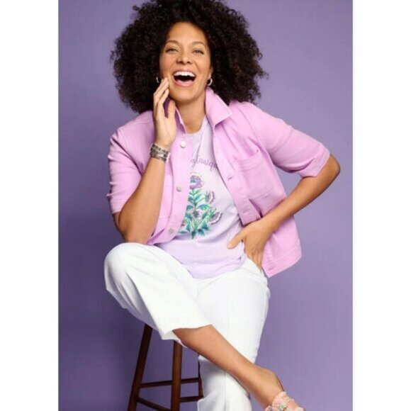 Talbots Botanical Tee - Picture 6 of 10